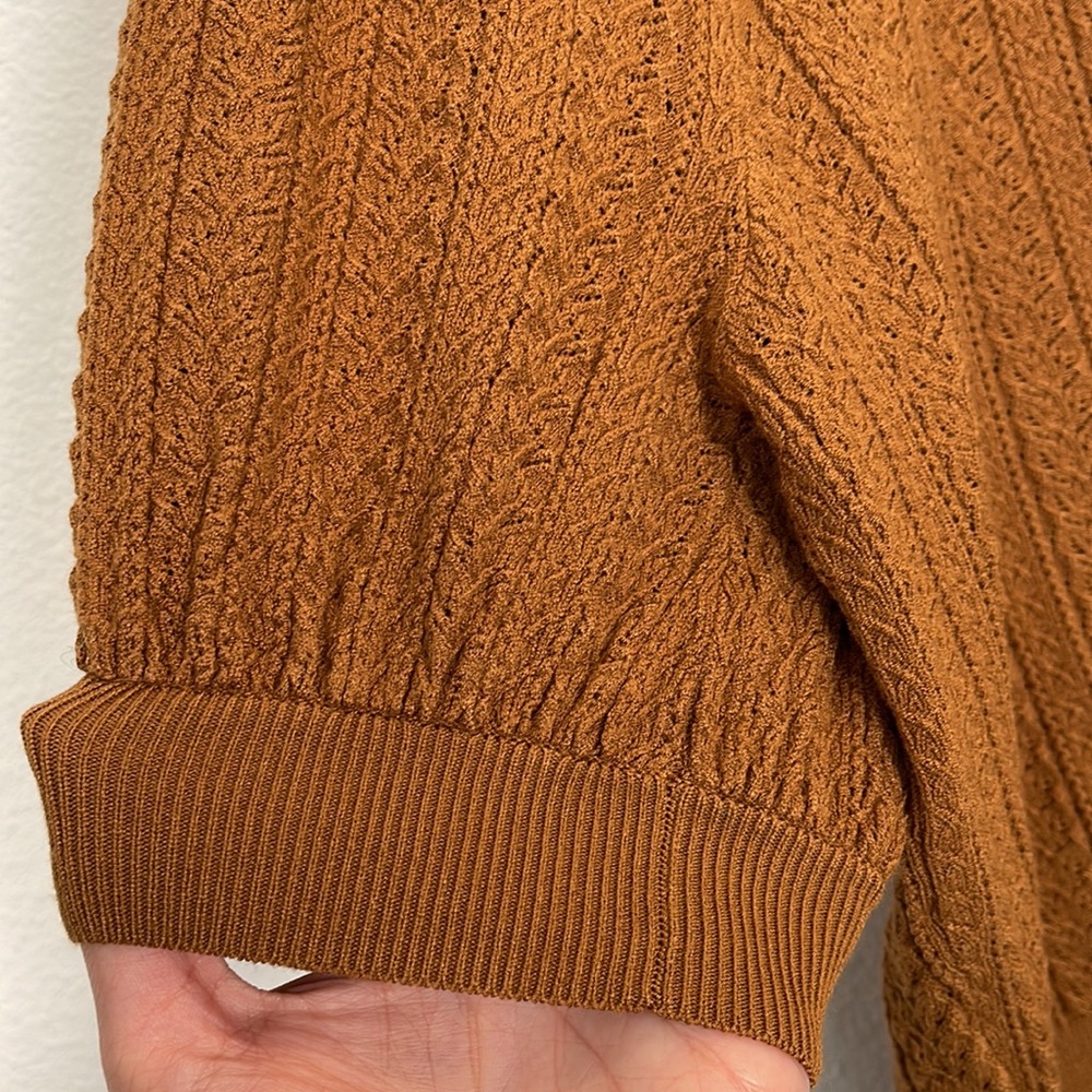 Sezane Brown V-Neck Sweater - Picture 6 of 9
